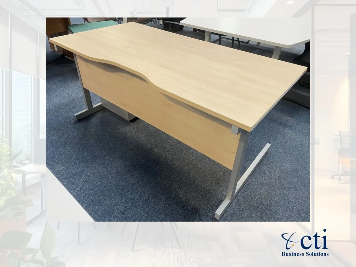 30 X Maple Office Desks 1600MM - Grade A - Image 2