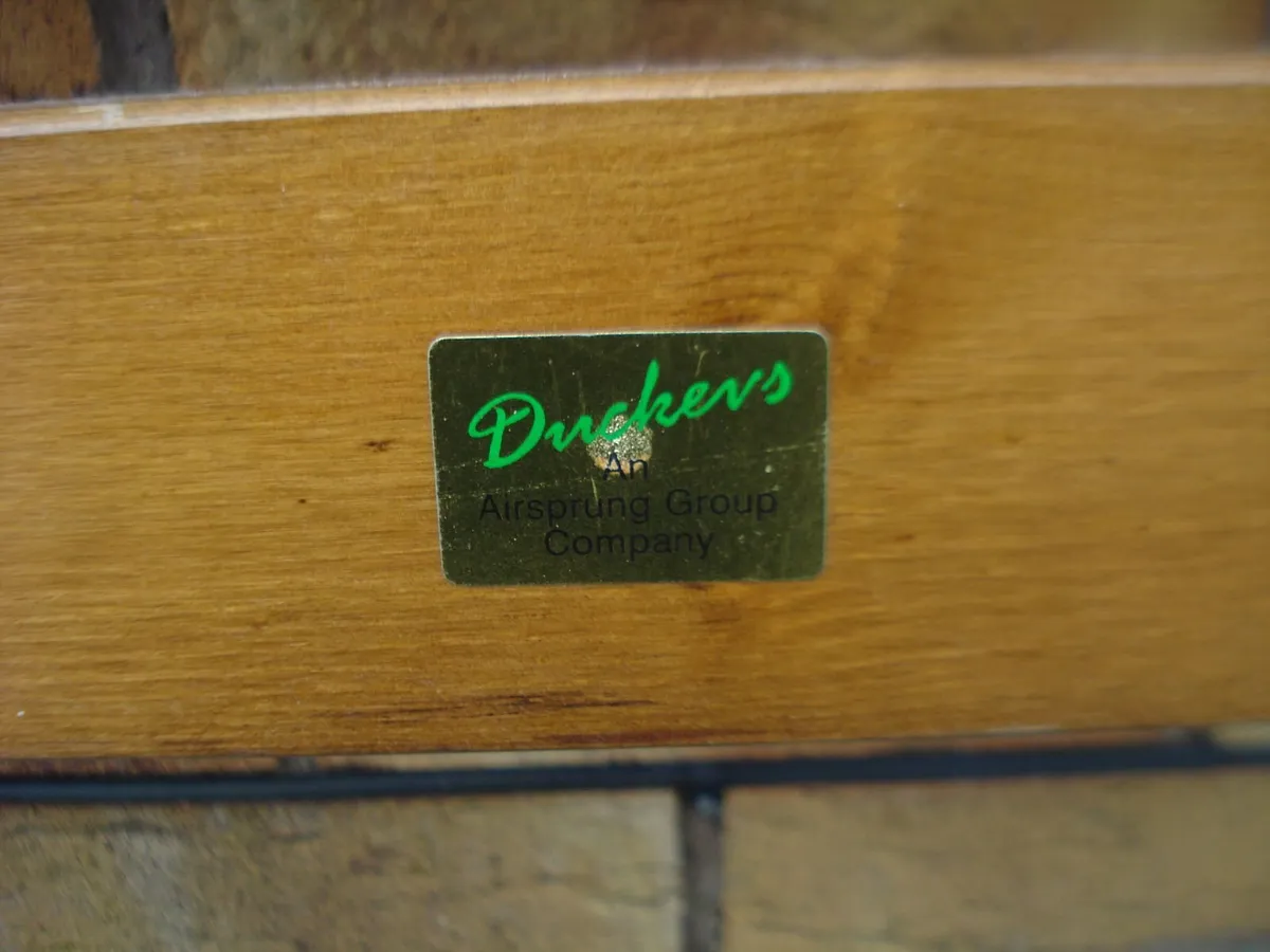 SOLID  DARK FINE PINE DOUBLE  BED HEADBOARD. - Image 2