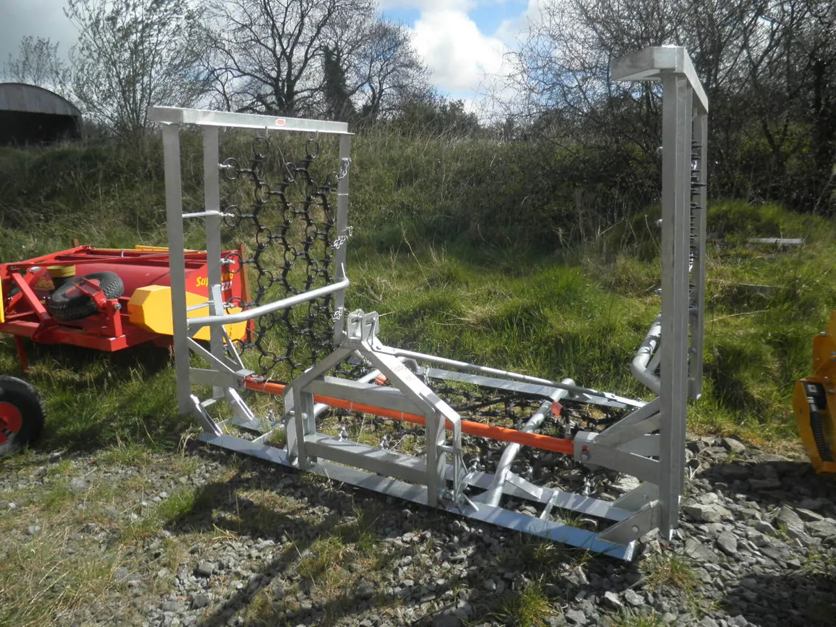 RITCHIE 6M MOUNTED GALV GRASS HARROW, NEW - Image 2