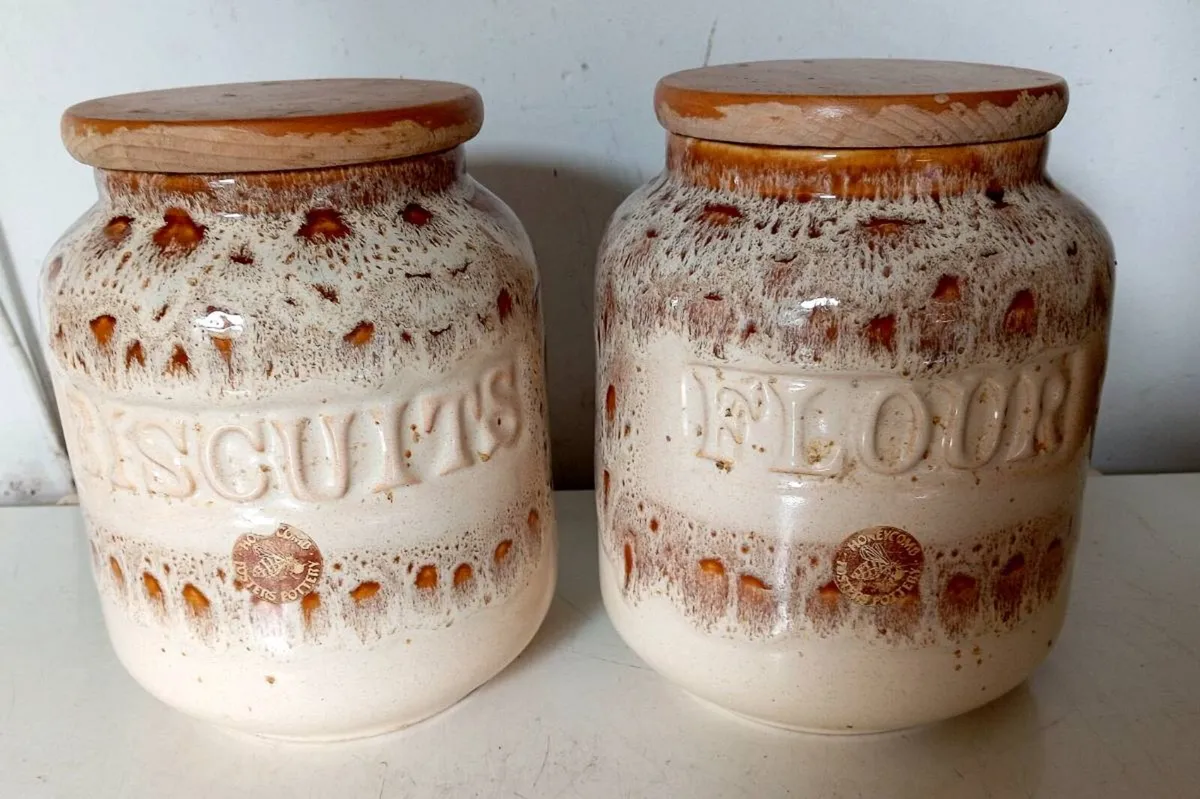 Vintage Flour and Biscuit Jars