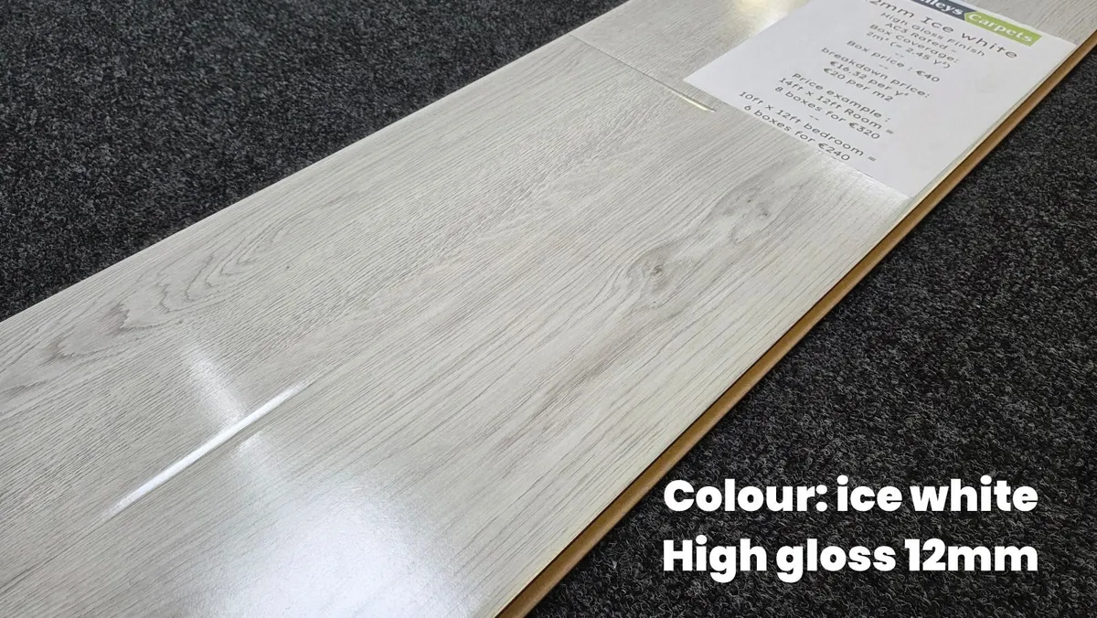 12mm laminated click flooring gloss , - Image 4