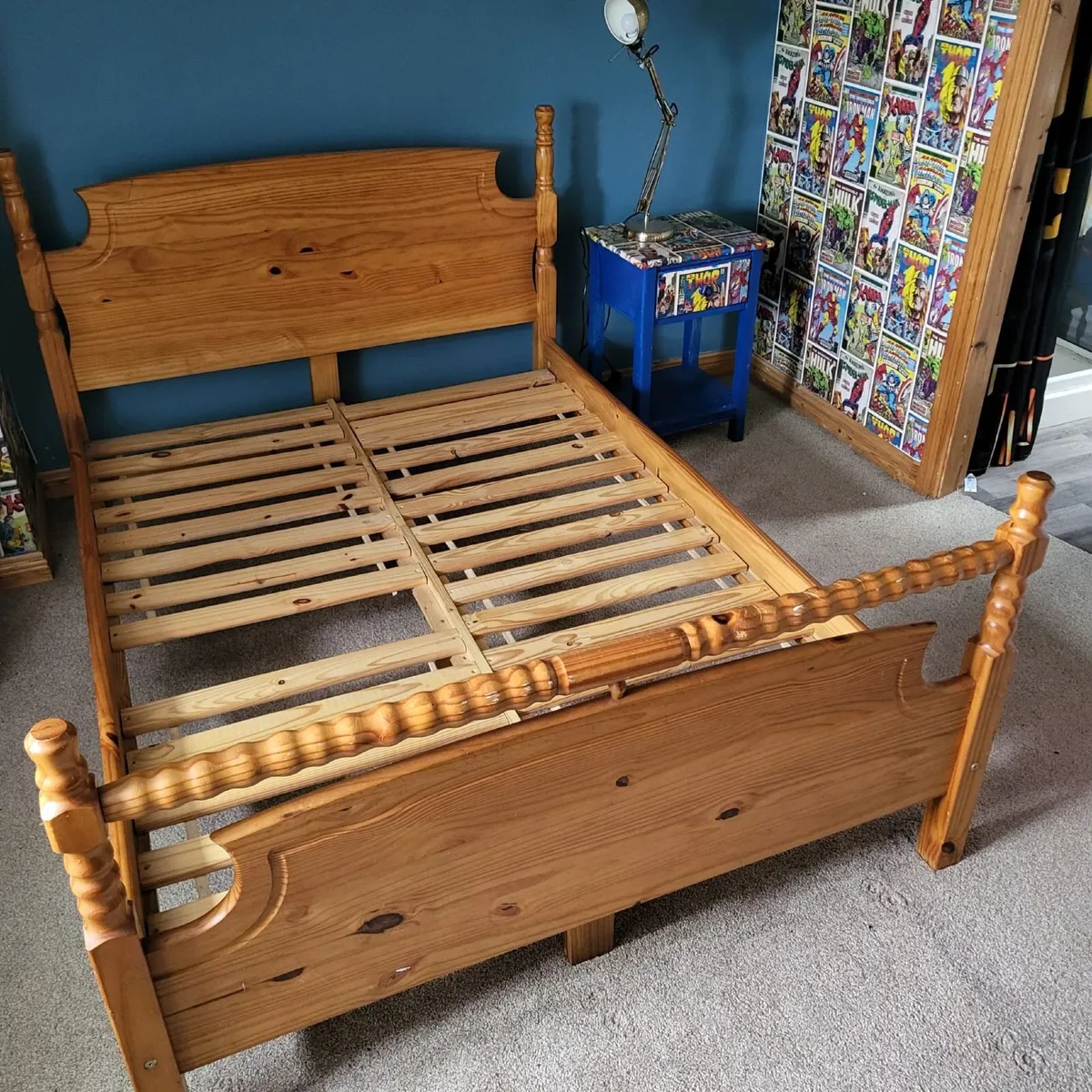 Pine 4' 6" Double Bed - Image 4