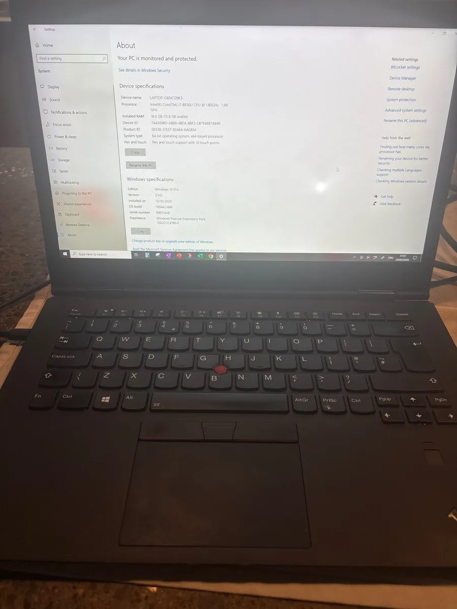 Lenovo ThinkPad X1 Yoga Gen 3 i7 - 16GB RAM - Image 2