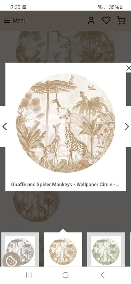 Nursery or Children's bedroom wallpaper circle - Image 1