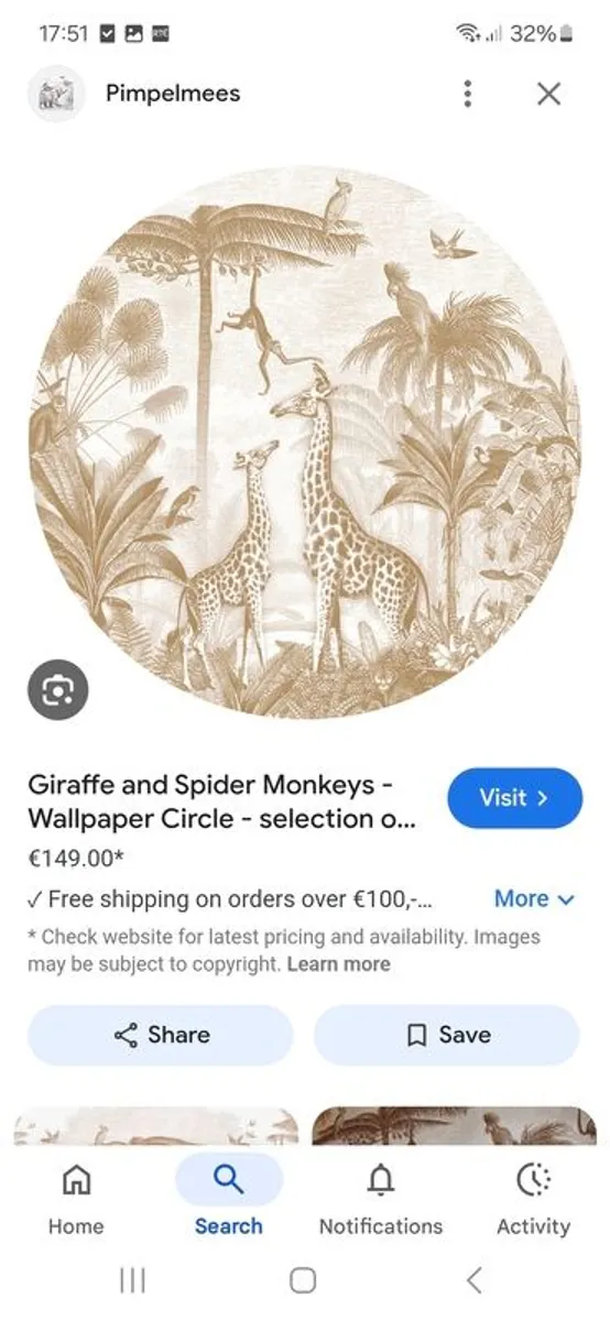 Nursery or Children's bedroom wallpaper circle - Image 2