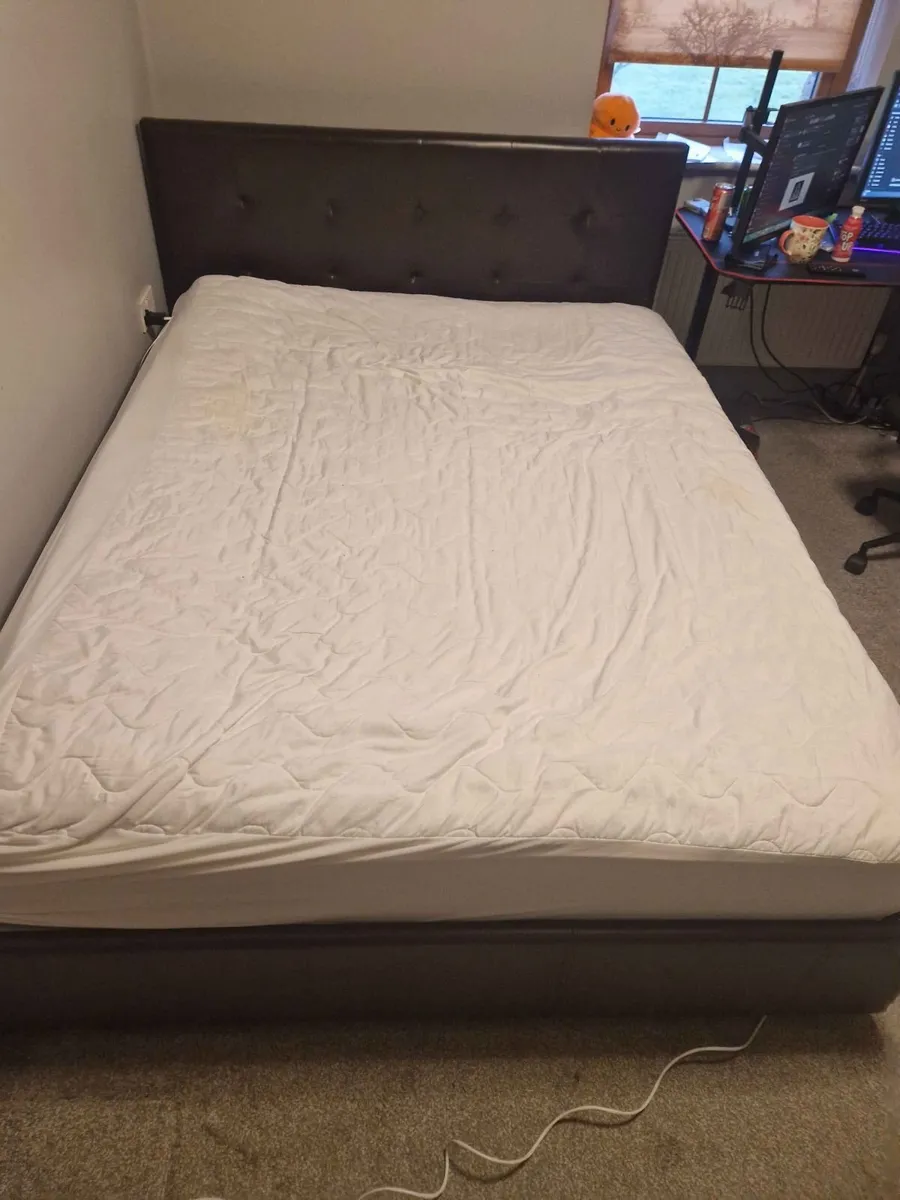 King Size Bed with Mattress - Image 1