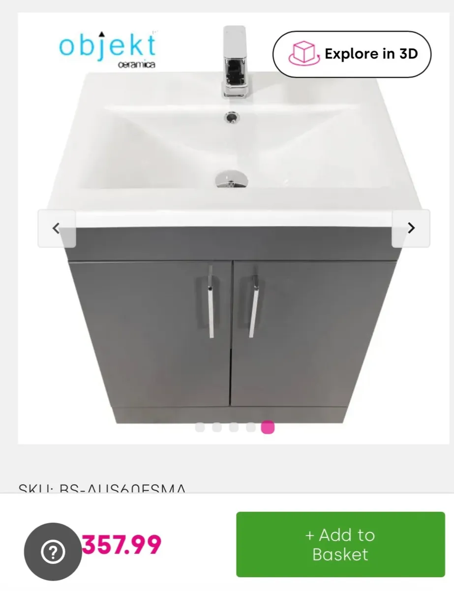 Bathroom vanity & sink - Image 2