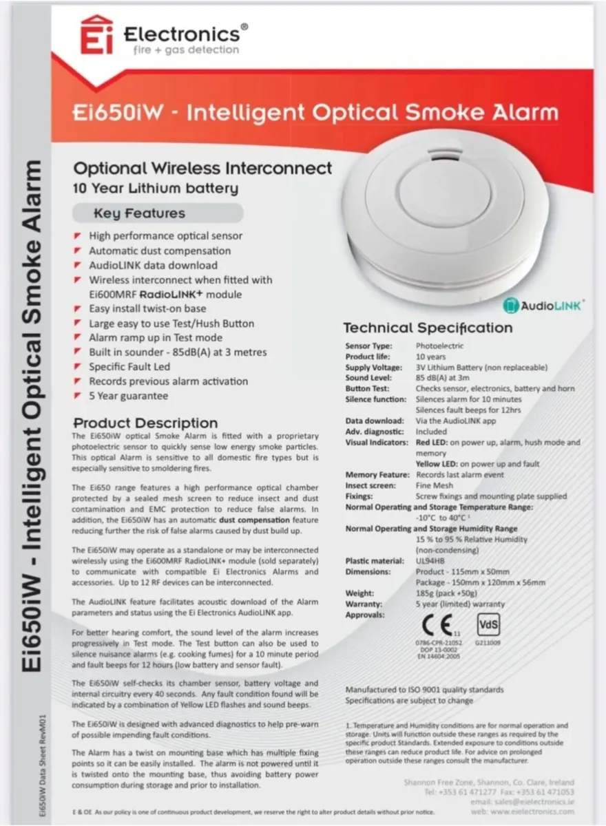 Set of 5 domestic fire alarms - Image 1