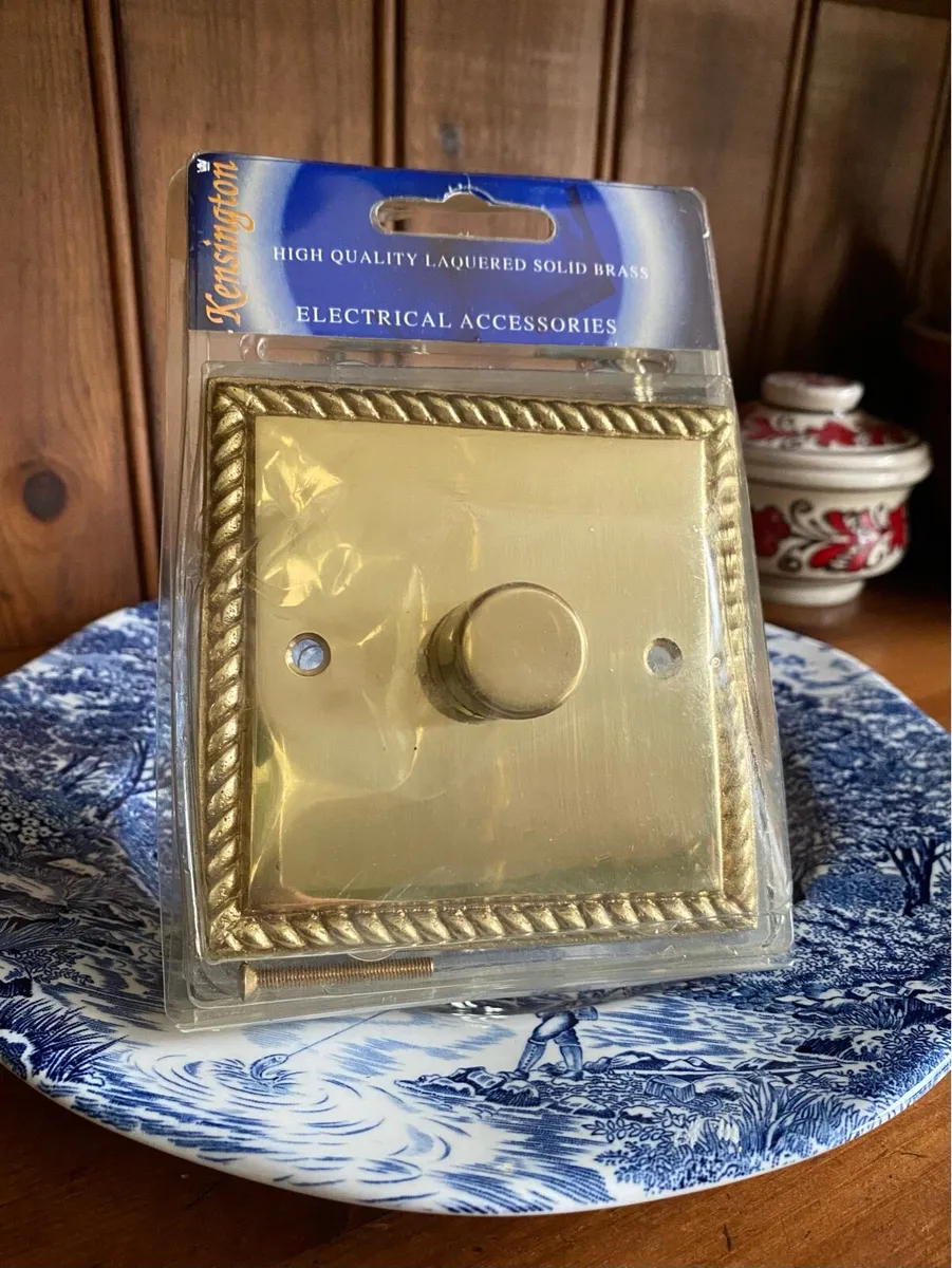 Vintage Brass Georgian Dimmer Switch - Image 2