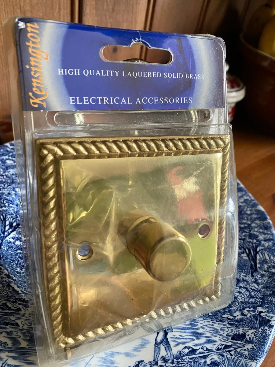 Vintage Brass Georgian Dimmer Switch - Image 3