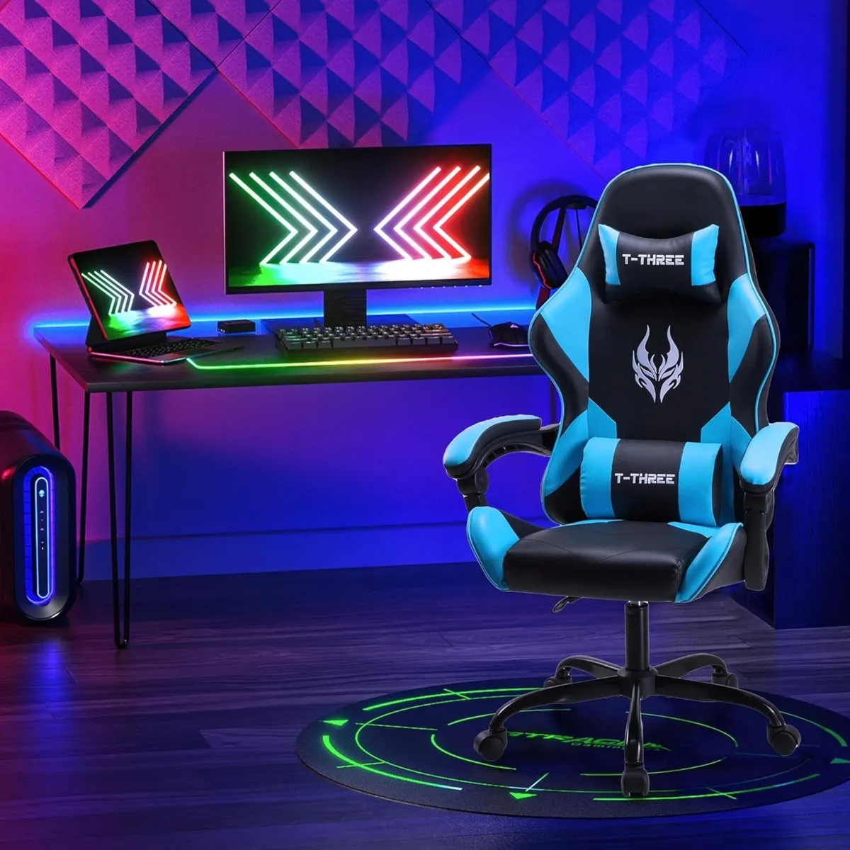 Ergonomic high-back gaming computer office study - Image 2