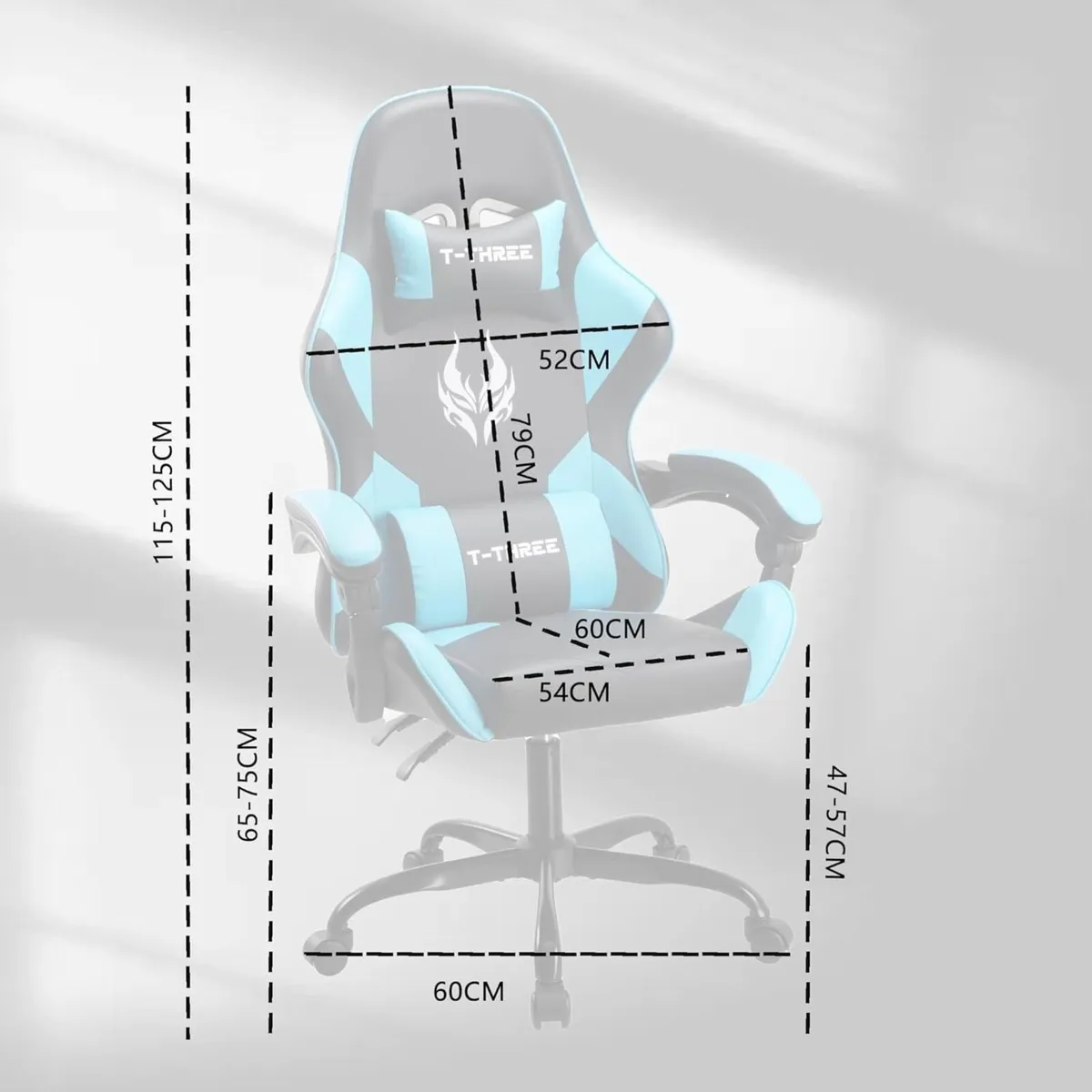 Ergonomic high-back gaming computer office study - Image 3