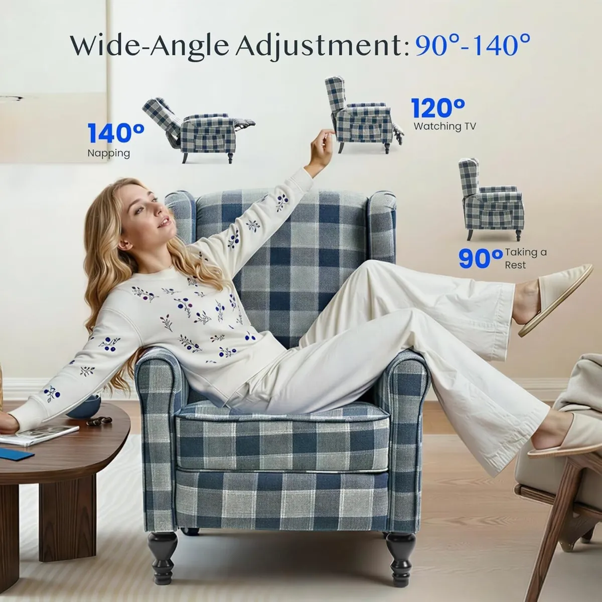 Recliner Chair Armchair Adjustable Single Sofa - Image 4