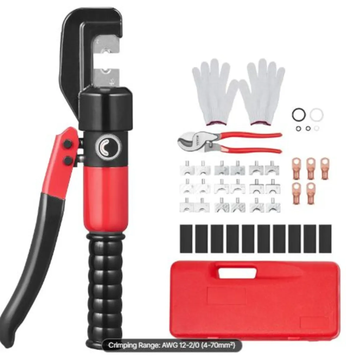 Hydraulic Crimping Tool with 9 Sets of Dies AWG - Image 3