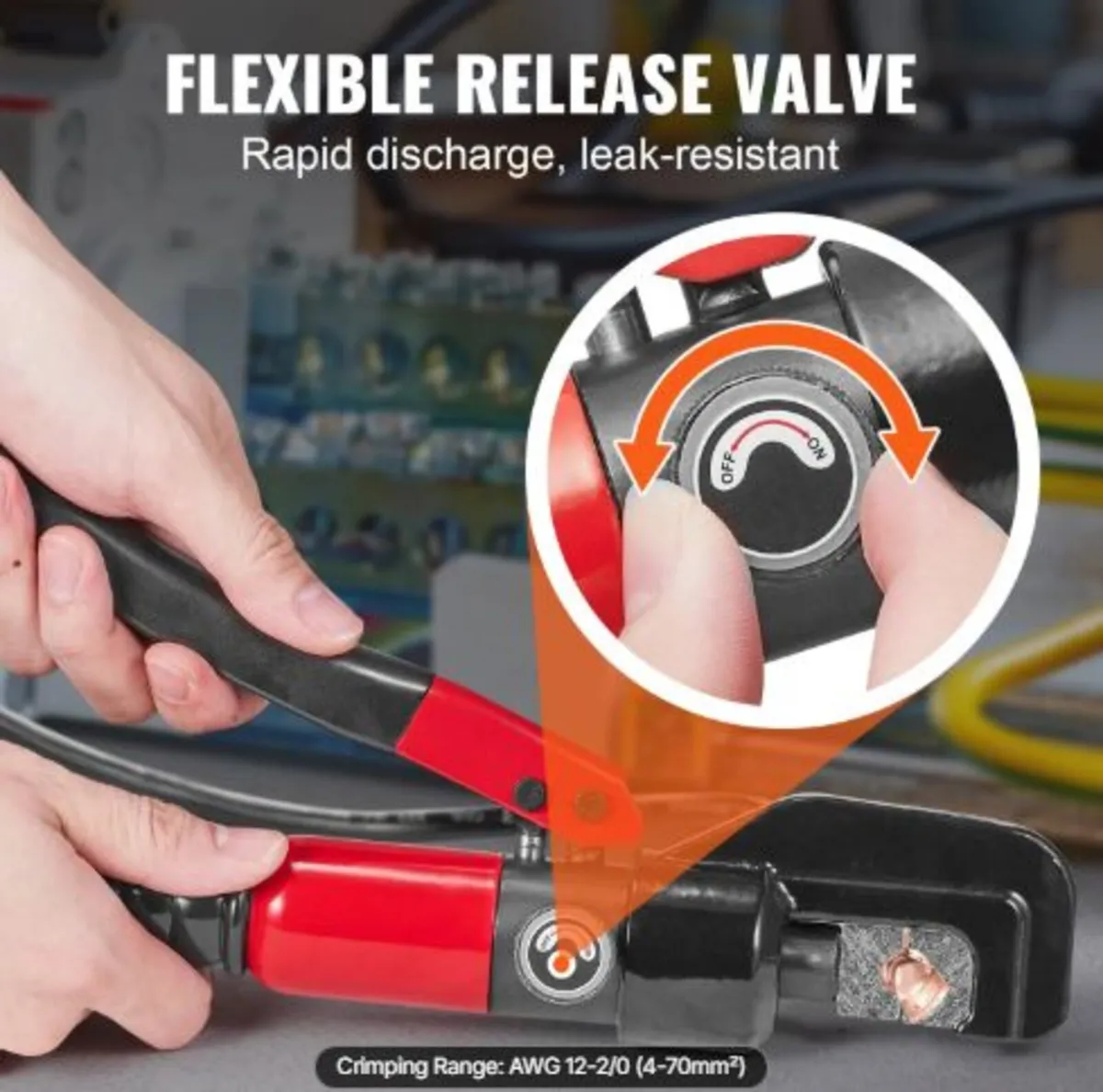 Hydraulic Crimping Tool with 9 Sets of Dies AWG - Image 4