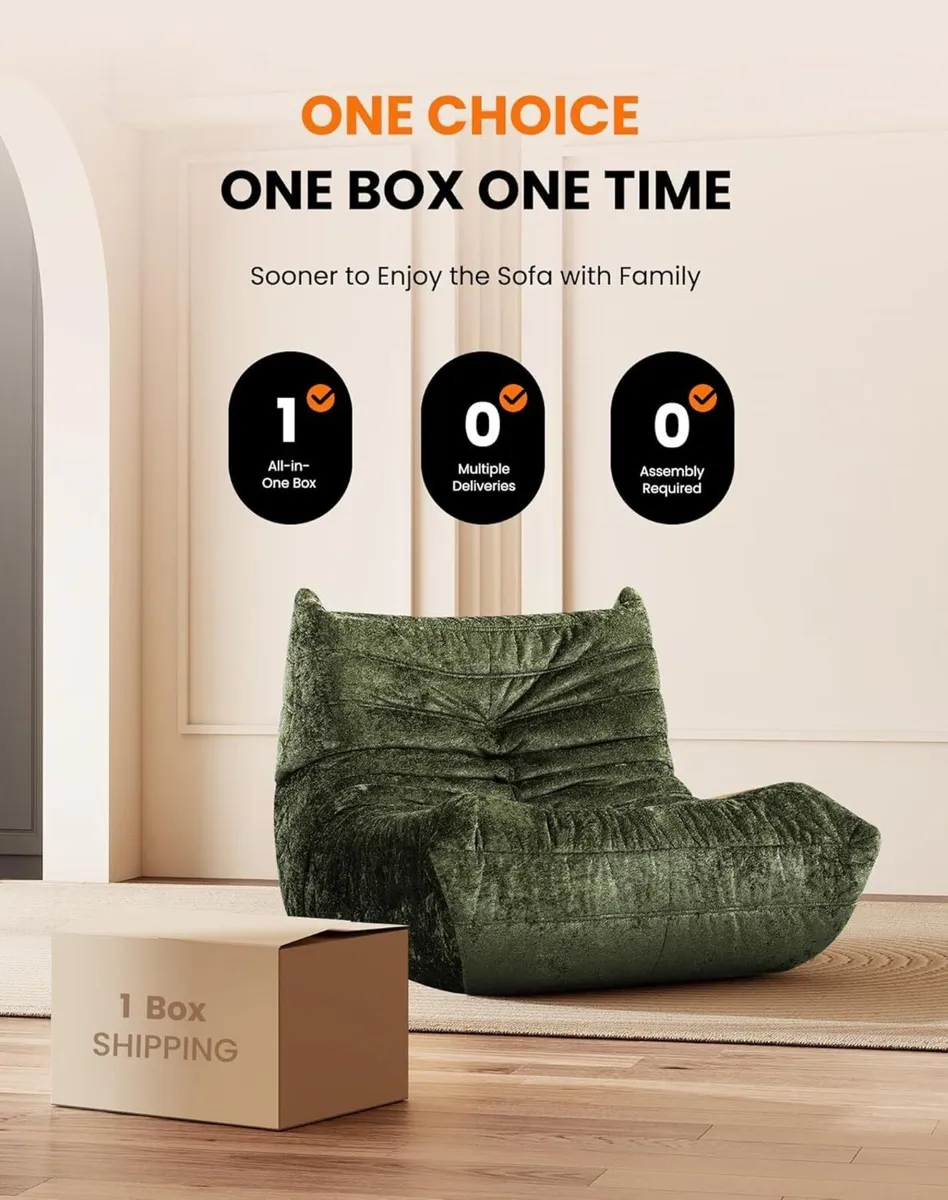 Boneless Floor Sofa - No Assembly Required Couch - Image 4