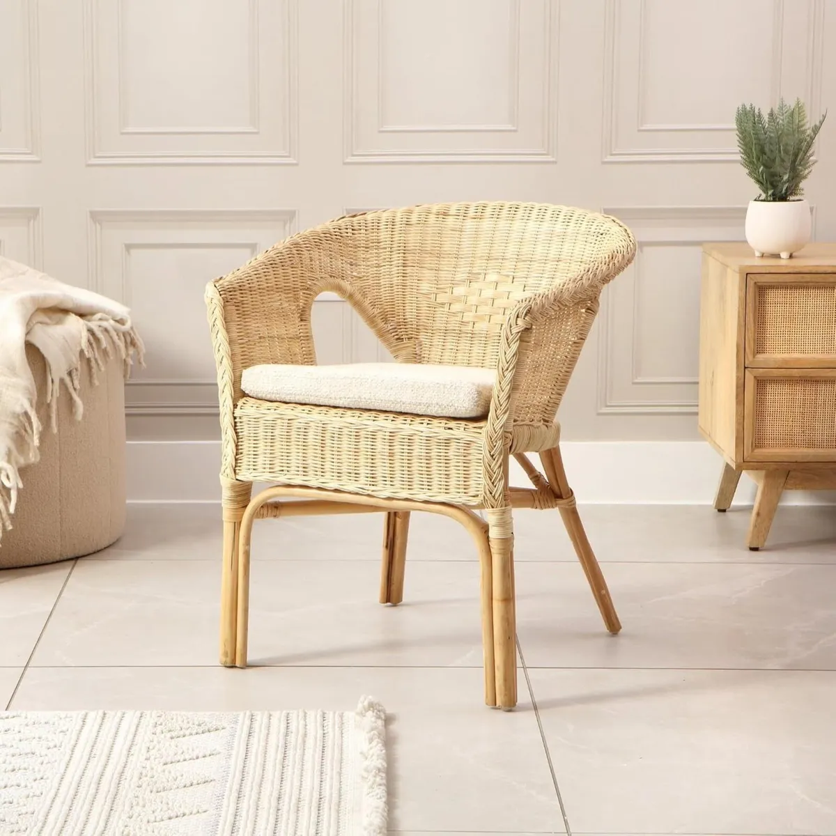 Desser Indoor Small Adults Wicker Loom Chair in - Image 2