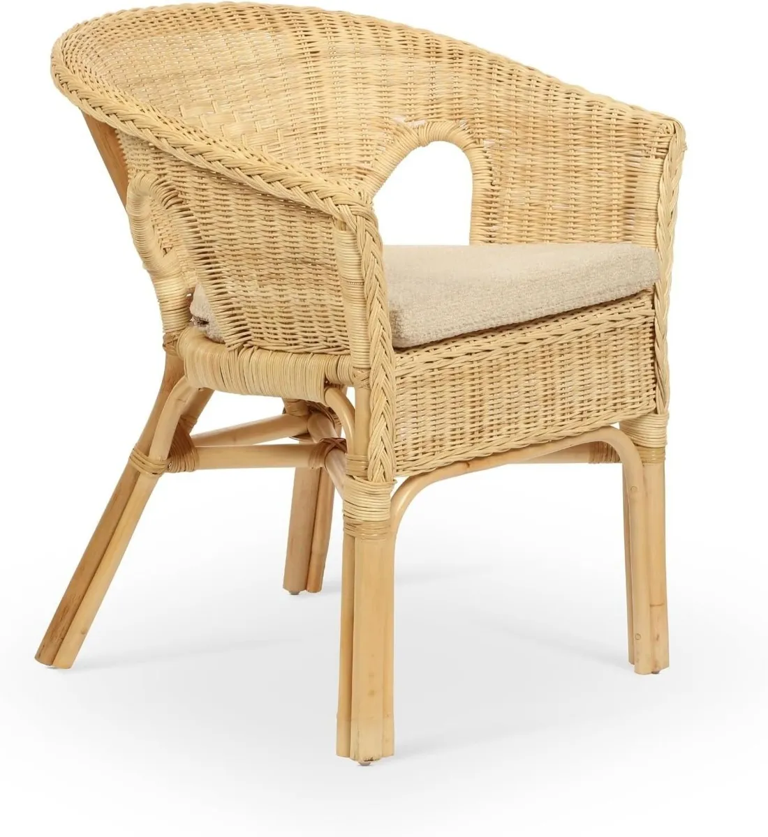 Desser Indoor Small Adults Wicker Loom Chair in - Image 1