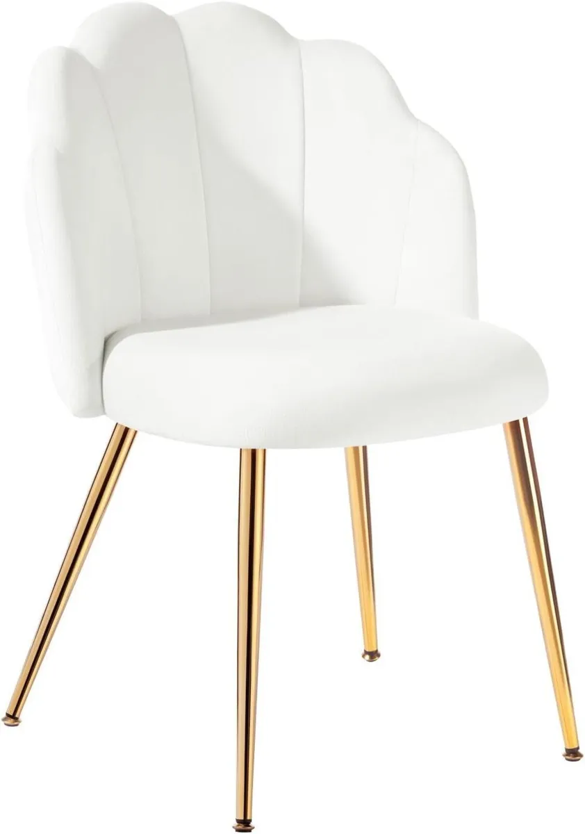 Velvet Chair for Vanity with Gold Legs Desk - Image 1