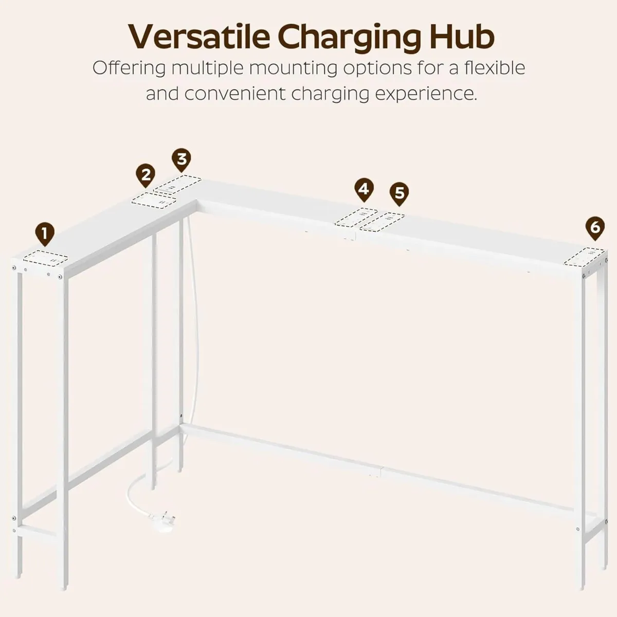 Slim Console Table 180 cm Narrow Sofa with Power - Image 4