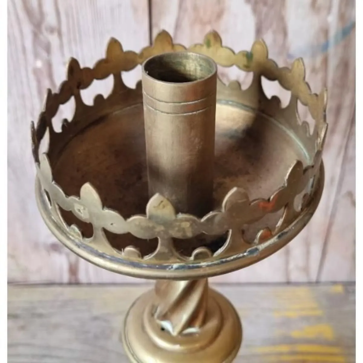 Ornate Brass Candle Holder KAS913 - Image 2