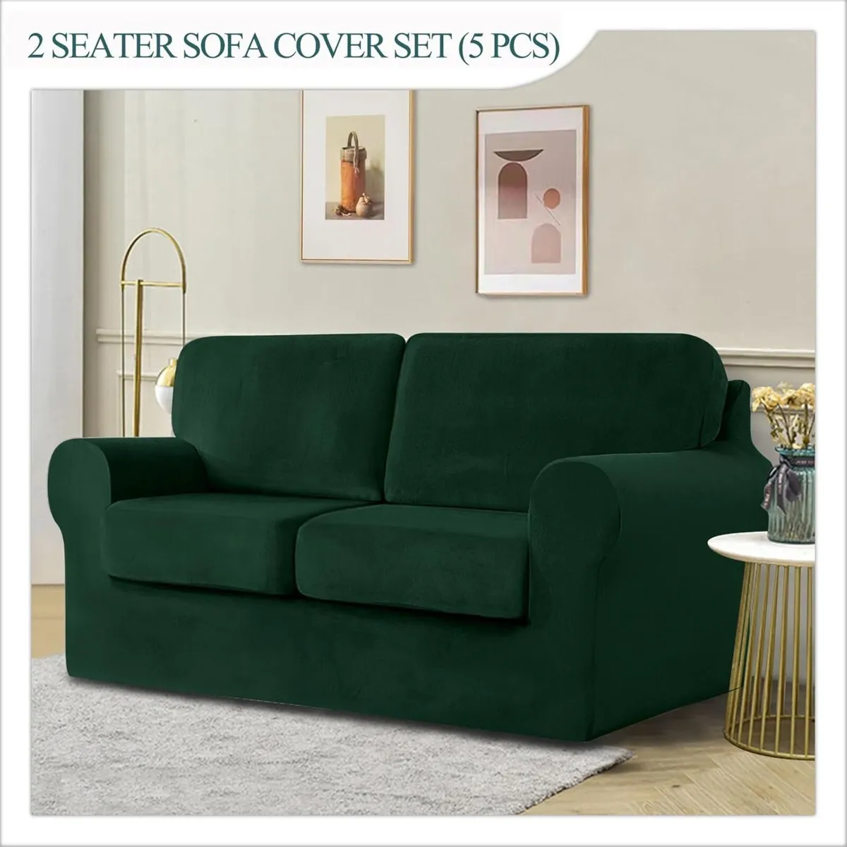 Sofa Cover with Separate Seat Cushions and - Image 3