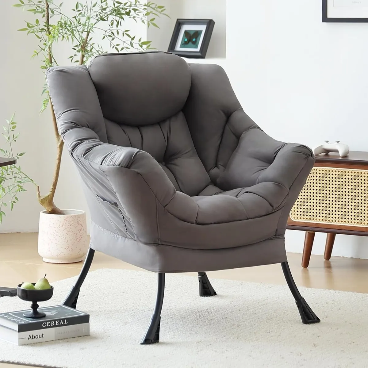 Comfy Armchair Upholstered Lounge Reading Chair - Image 2