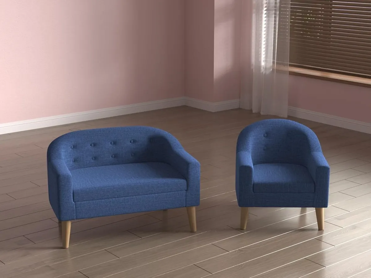 Single Linen Fabric Children's Armchair Toddler - Image 2