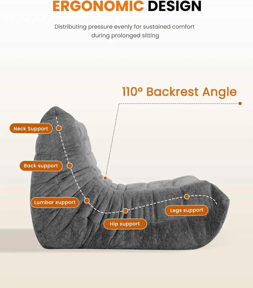 Boneless Floor Sofa - No Assembly Required Couch - Image 3