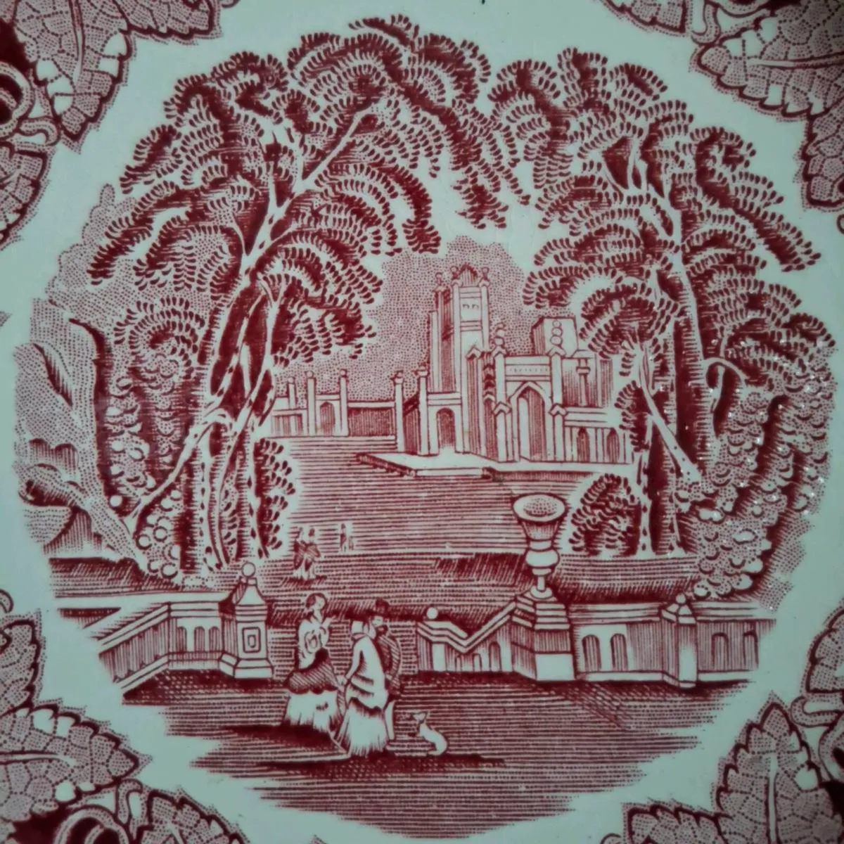 Masons Vista Pink Transferware Plate - Image 2