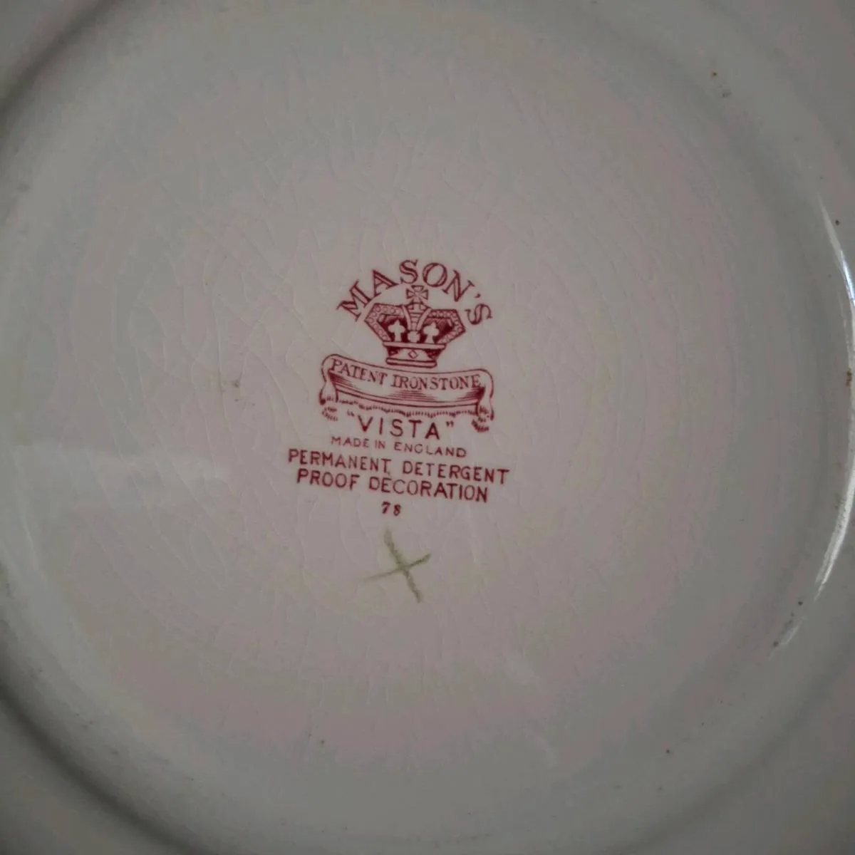 Masons Vista Pink Transferware Plate - Image 3