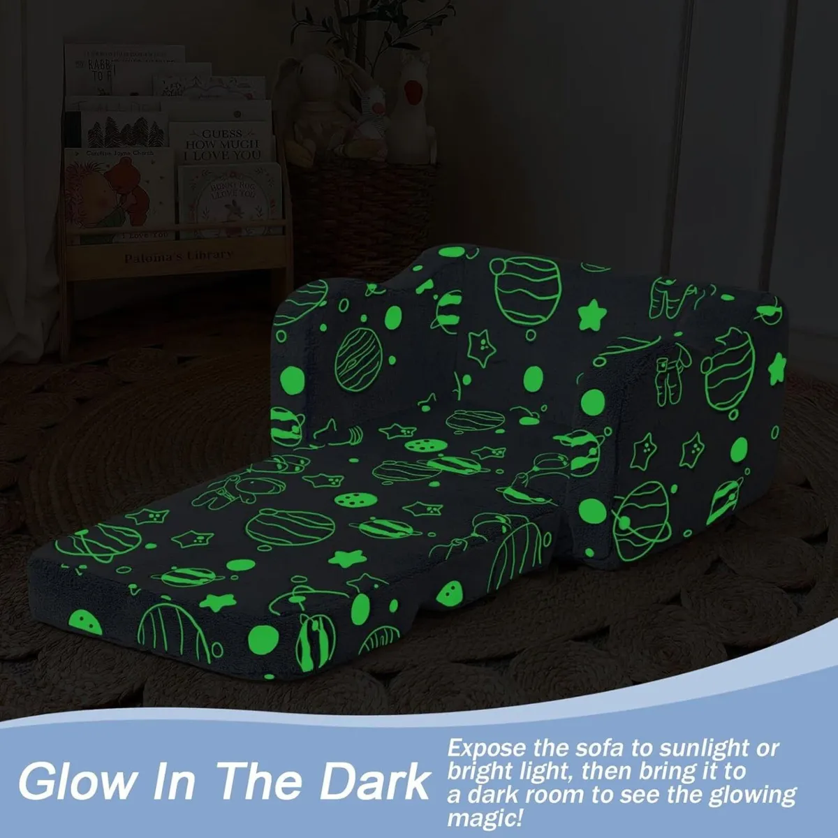 Kids Sofa Folding Toddler Couch Chair Soft Plush - Image 3