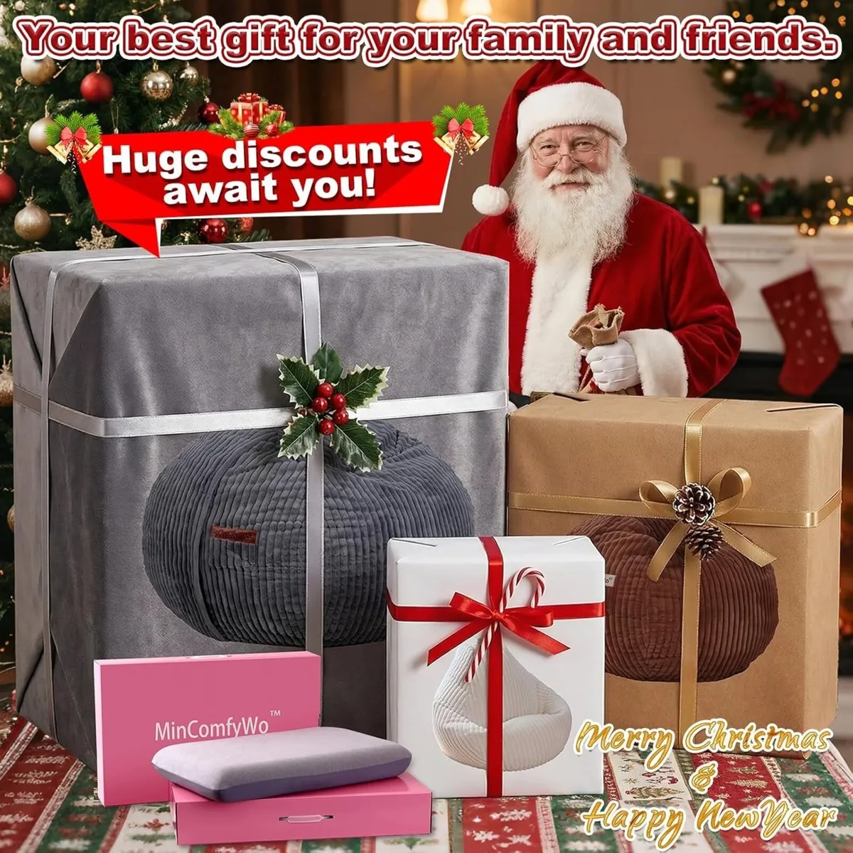 Large Bean Bag Chair Cover (No Filler)- Stuffable - Image 2