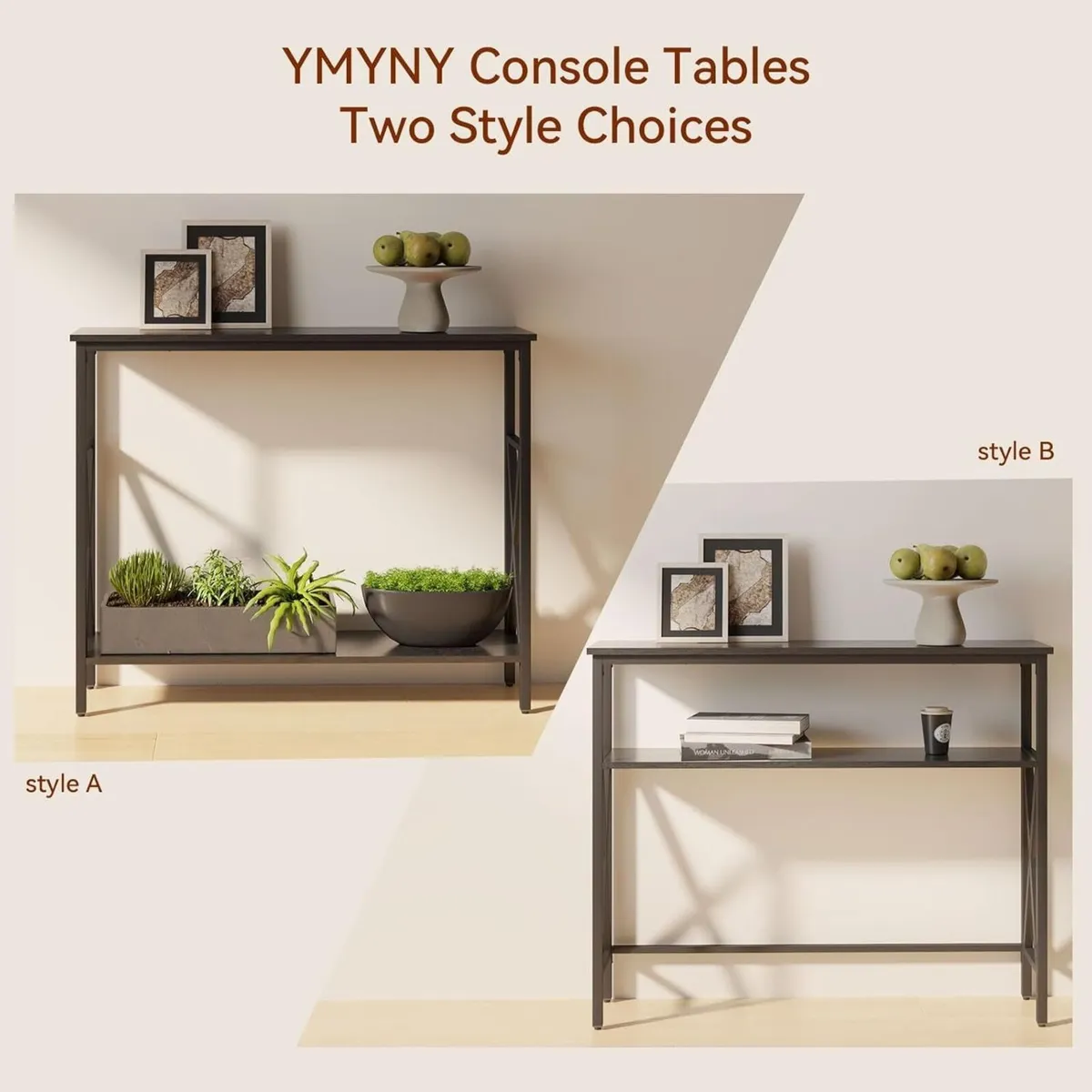 Console Table Industrial Entryway for Hallway - Image 4