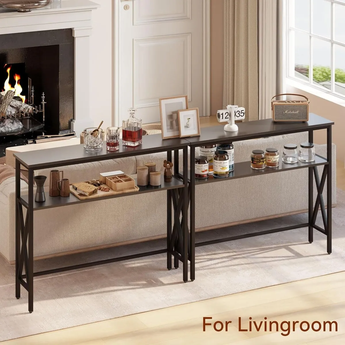 Console Table Industrial Entryway for Hallway - Image 2