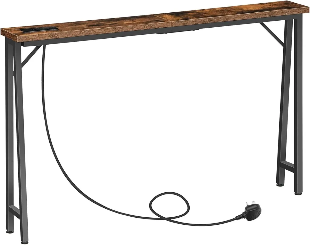 Console Table Slim Behind Sofa with Charging - Image 1