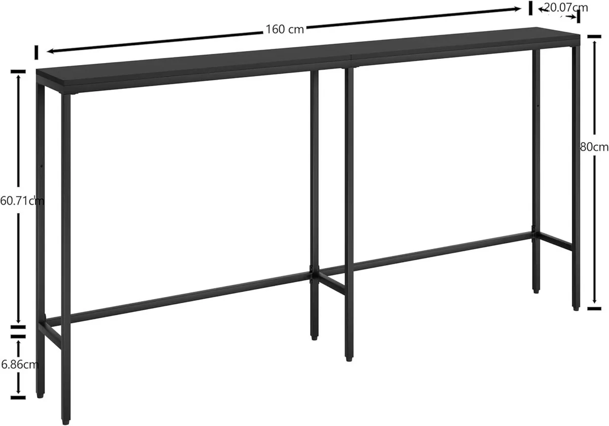 Console Table 160cm Narrow Long Sofa Modern Extra - Image 2