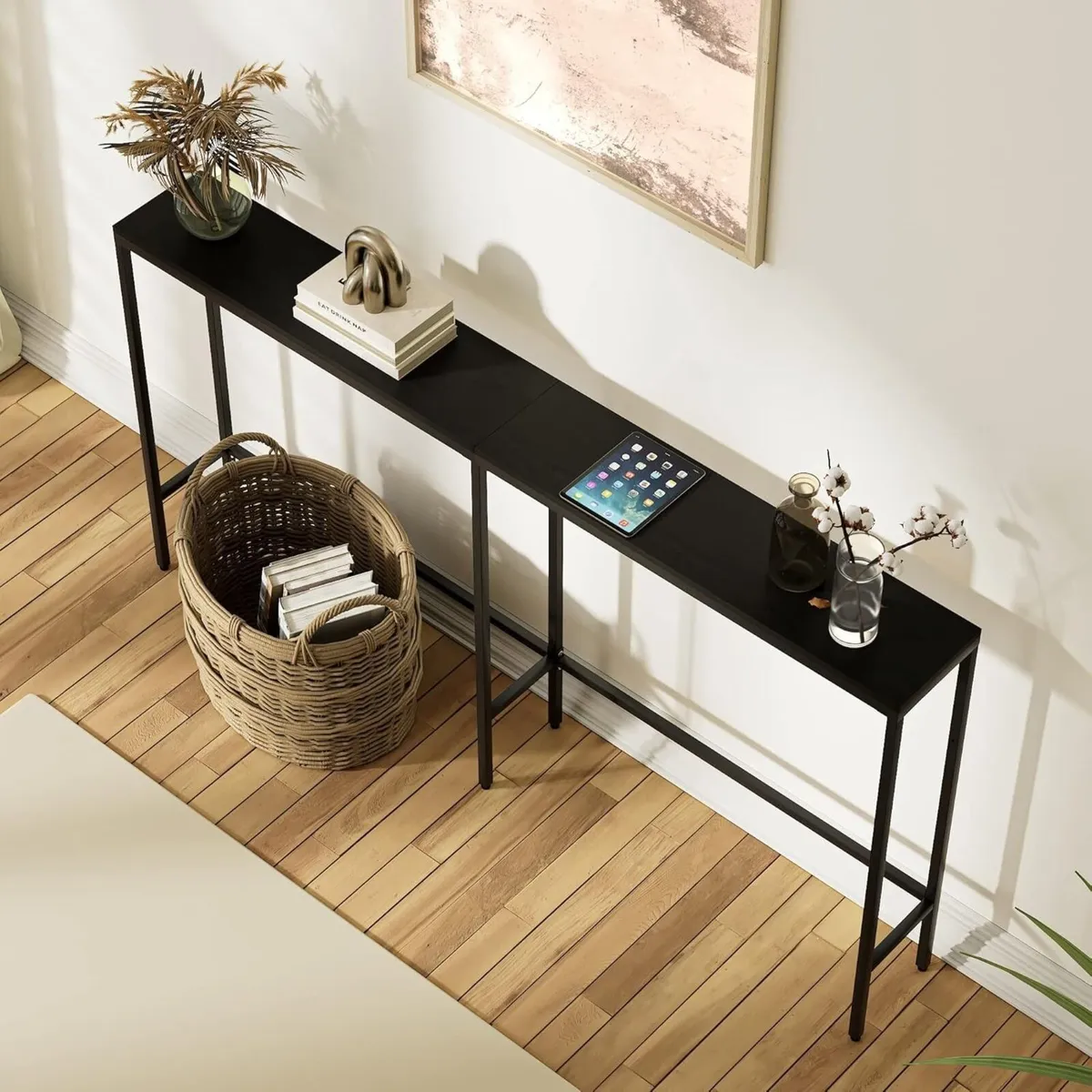Console Table 160cm Narrow Long Sofa Modern Extra - Image 3