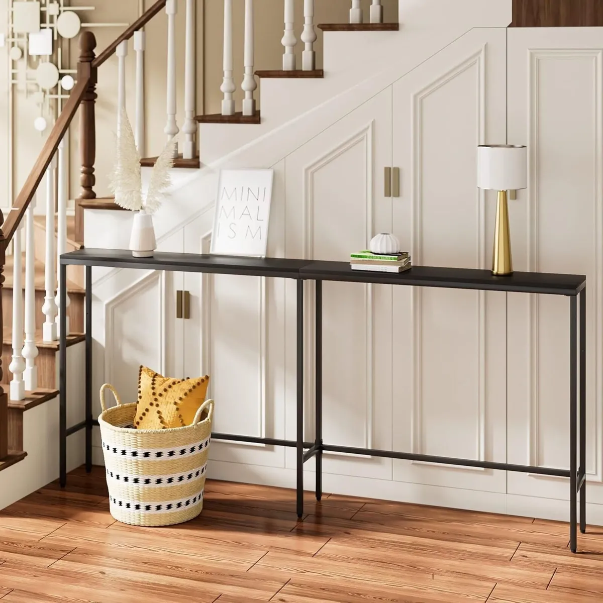 Console Table 160cm Narrow Long Sofa Modern Extra - Image 4