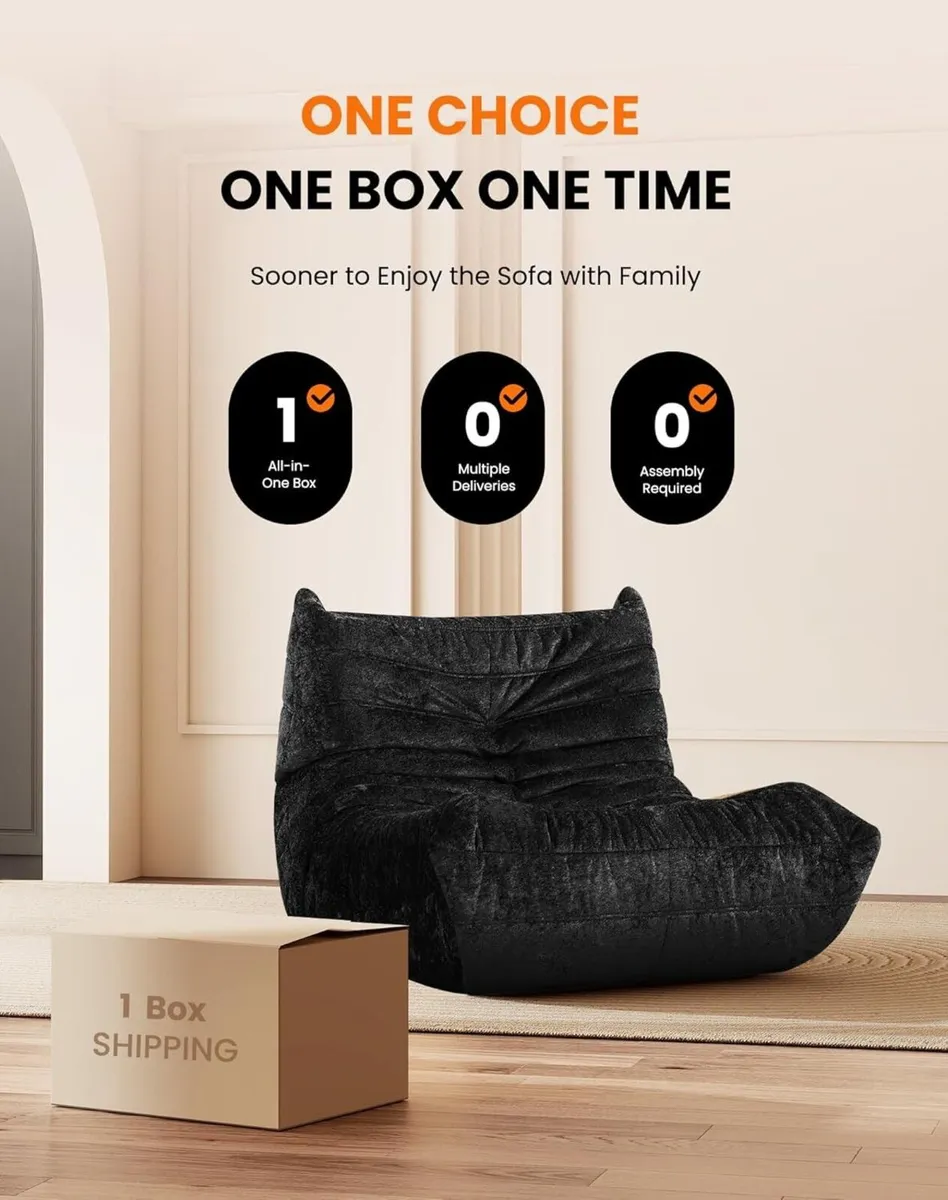 Boneless Floor Sofa - No Assembly Required Couch - Image 4