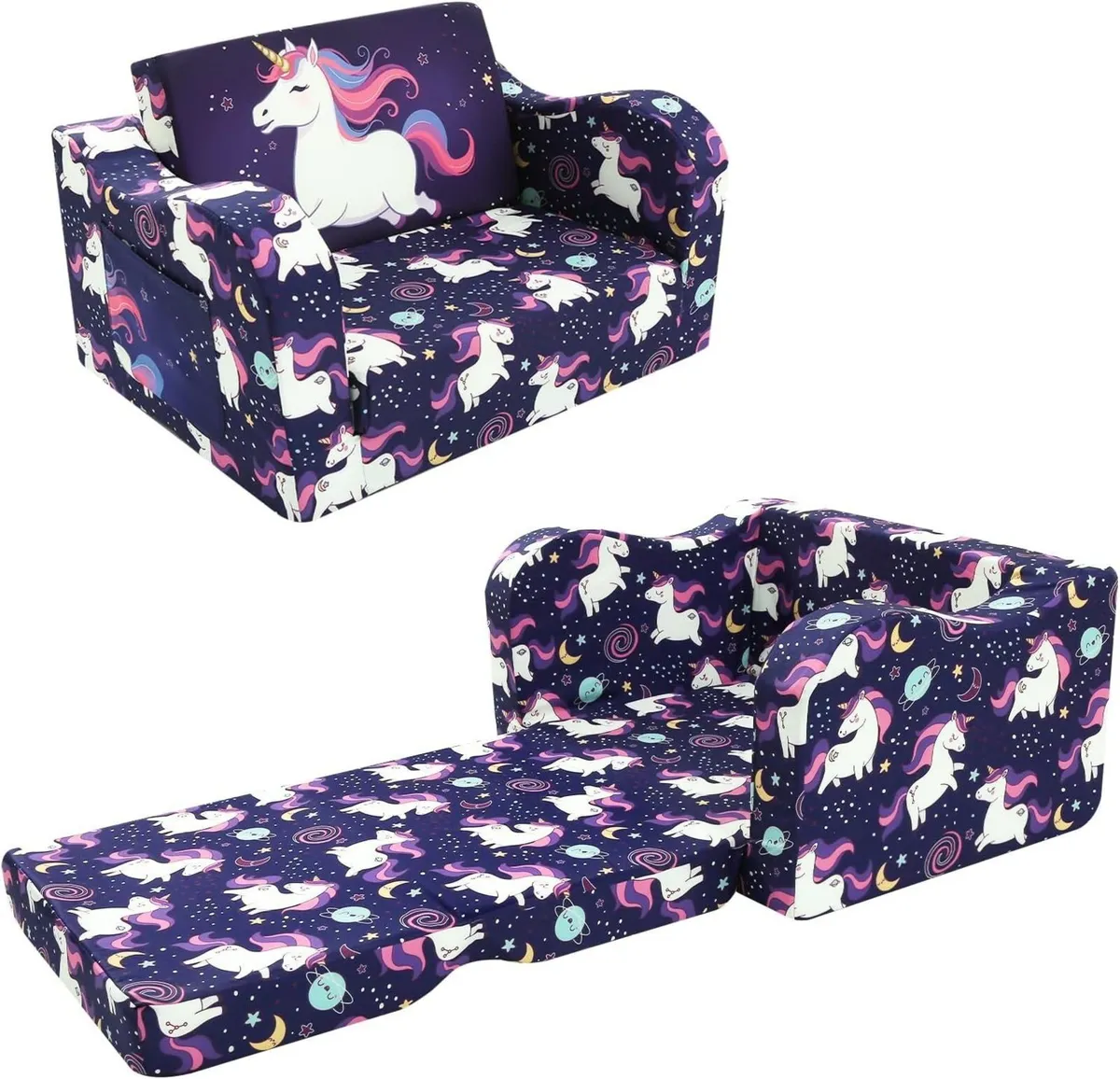 Kids Sofa Foldable Chair Comfy for Toddlers 1-3 - Image 1