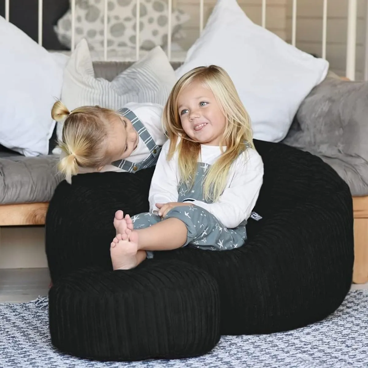 Jumbo Cord Kids Mini-Slouch Bean Bag Chair - - Image 2