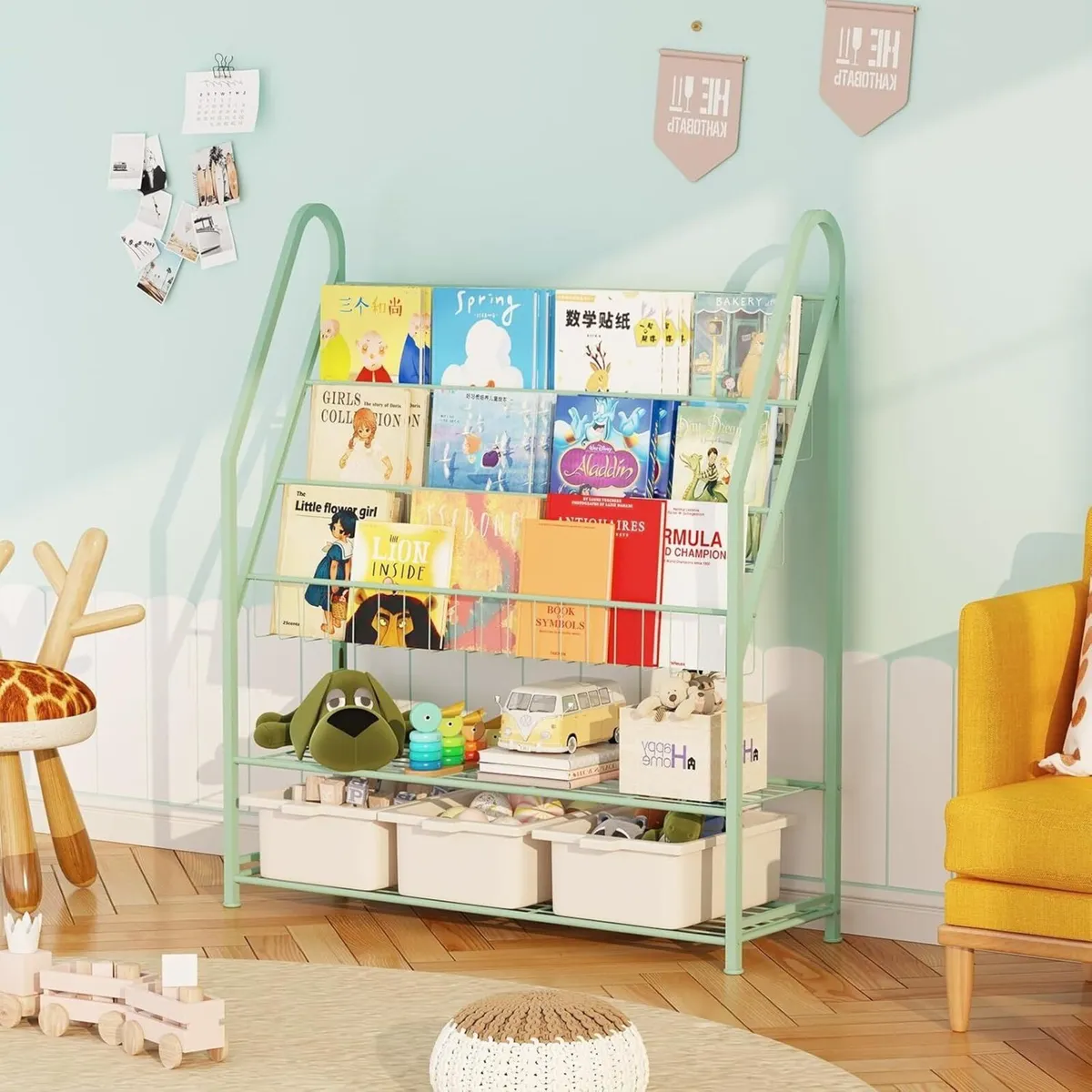 Children's Bookshelf 3 Tier Childrens Bookcase - Image 2