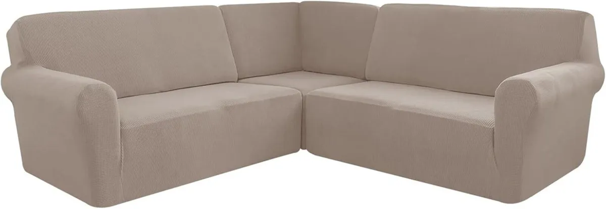 Corner Sofa Cover Soft Thick Stretch L-shape - Image 1
