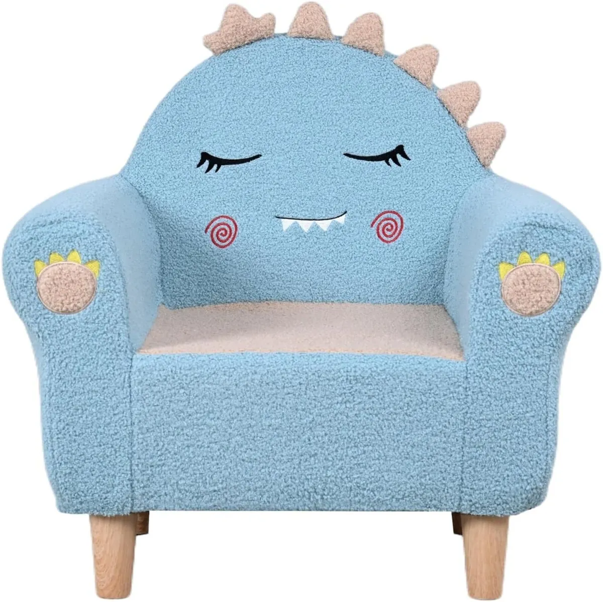 Children's Chair with Embroidered Animal Designs - Image 1