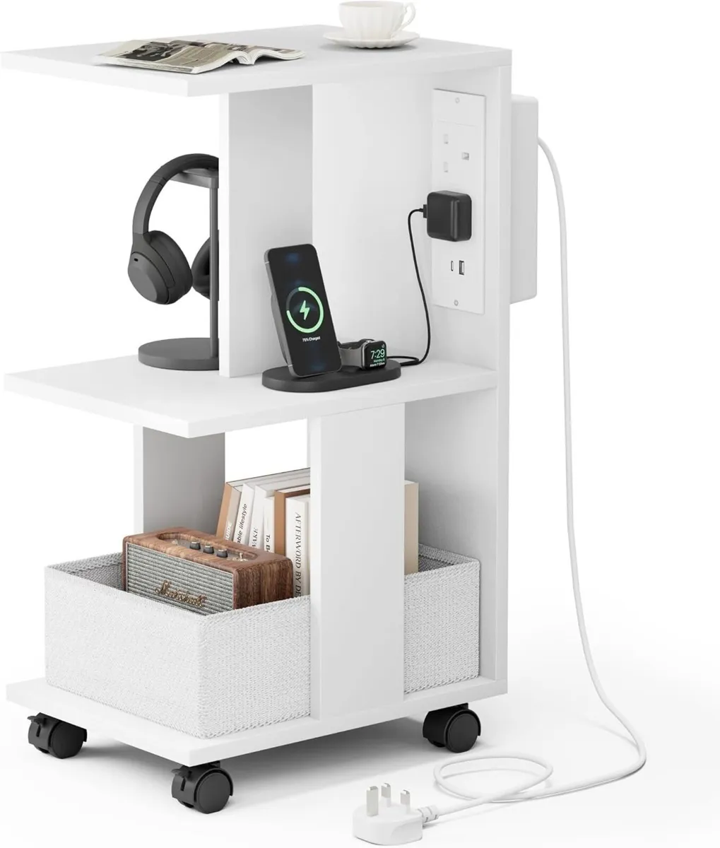 Side Table Narrow End with Charge Station - Image 1