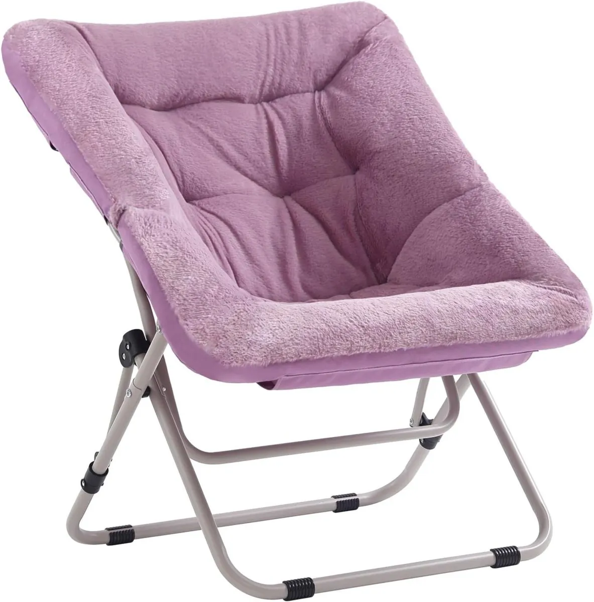 Comfy Saucer Lounge Chair Oversized Foldable Faux - Image 1