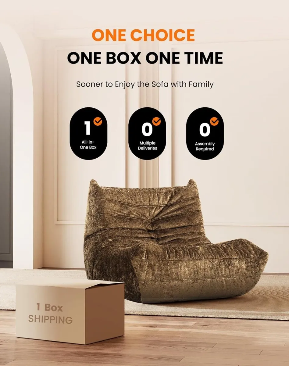 Boneless Floor Sofa - No Assembly Required Couch - Image 4