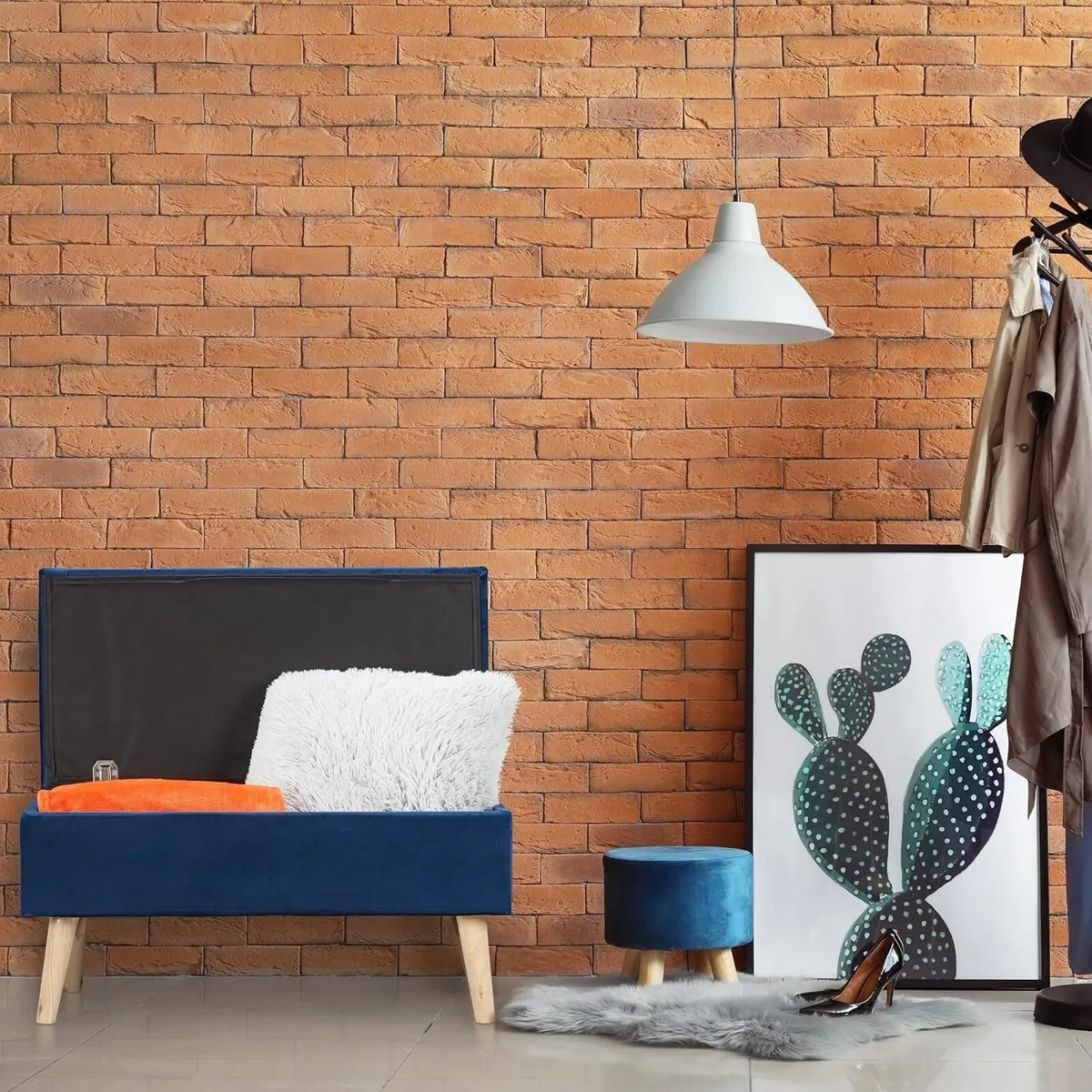 ottoman storage bench velvet upholstery 40 l - Image 4