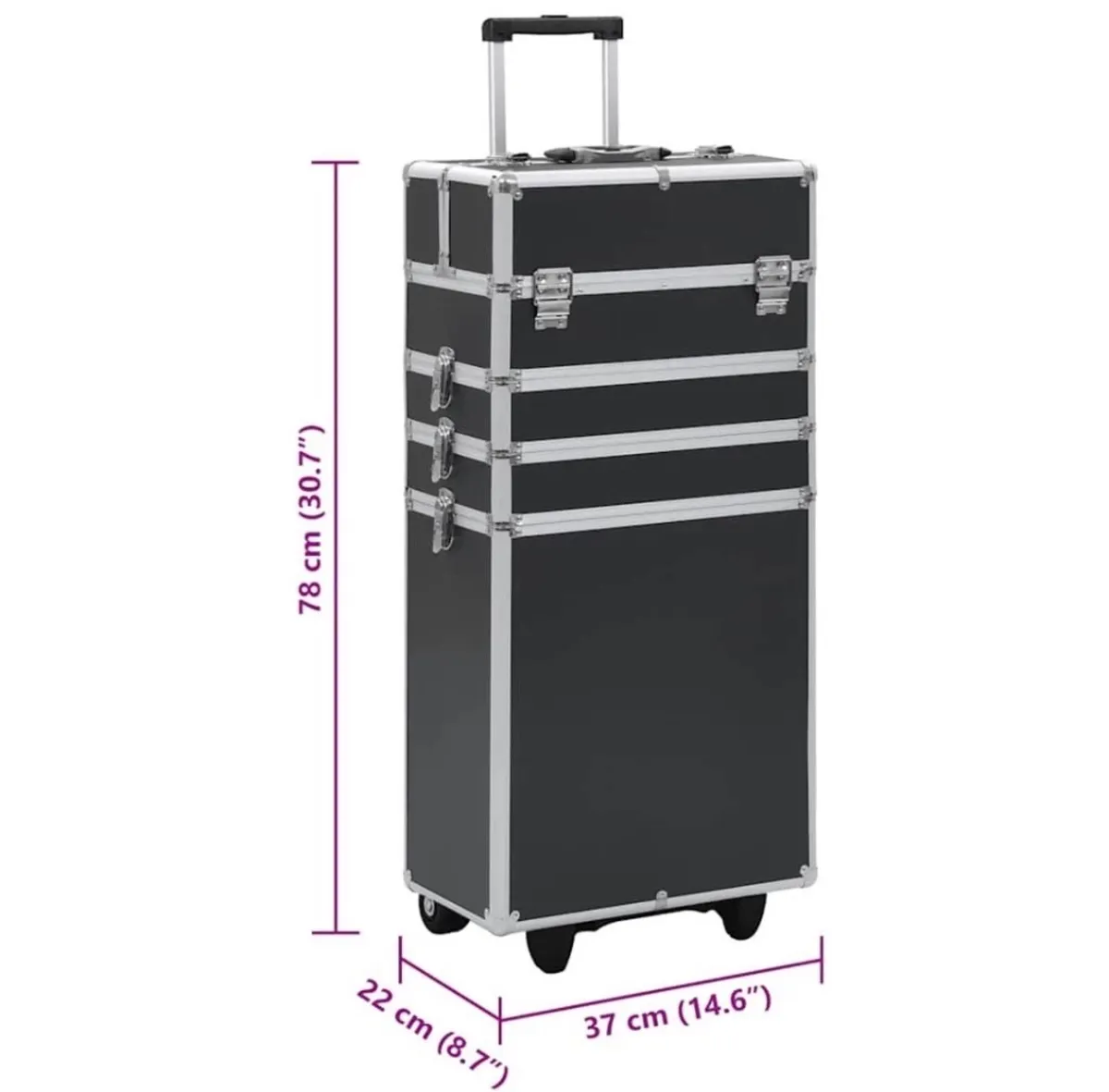 Large Black Professional Make-up Trolley NEW - Image 1